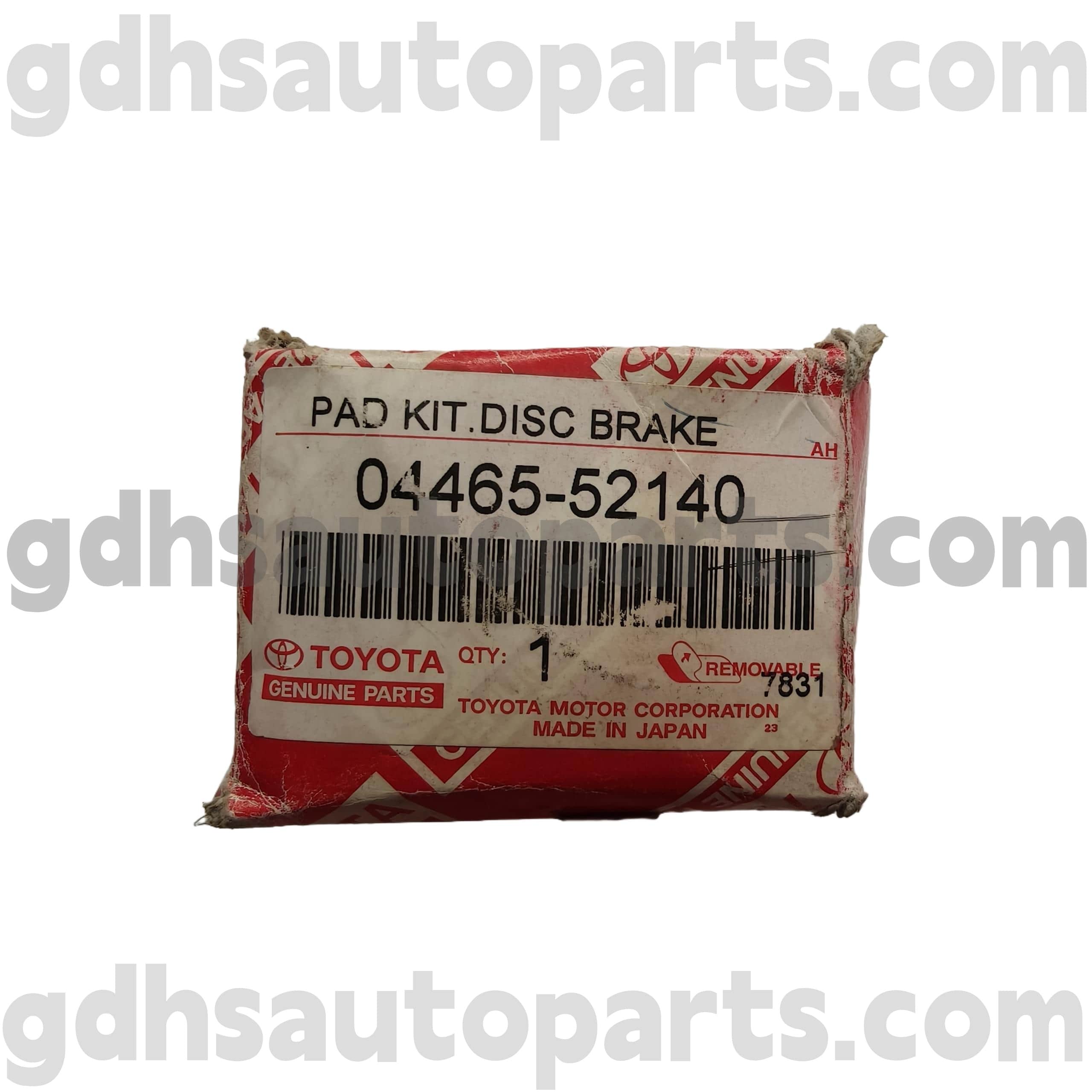 04456-52140 Toyota Genuine Parts Front Brake Pads for Chassis NO. AXP41 DLX