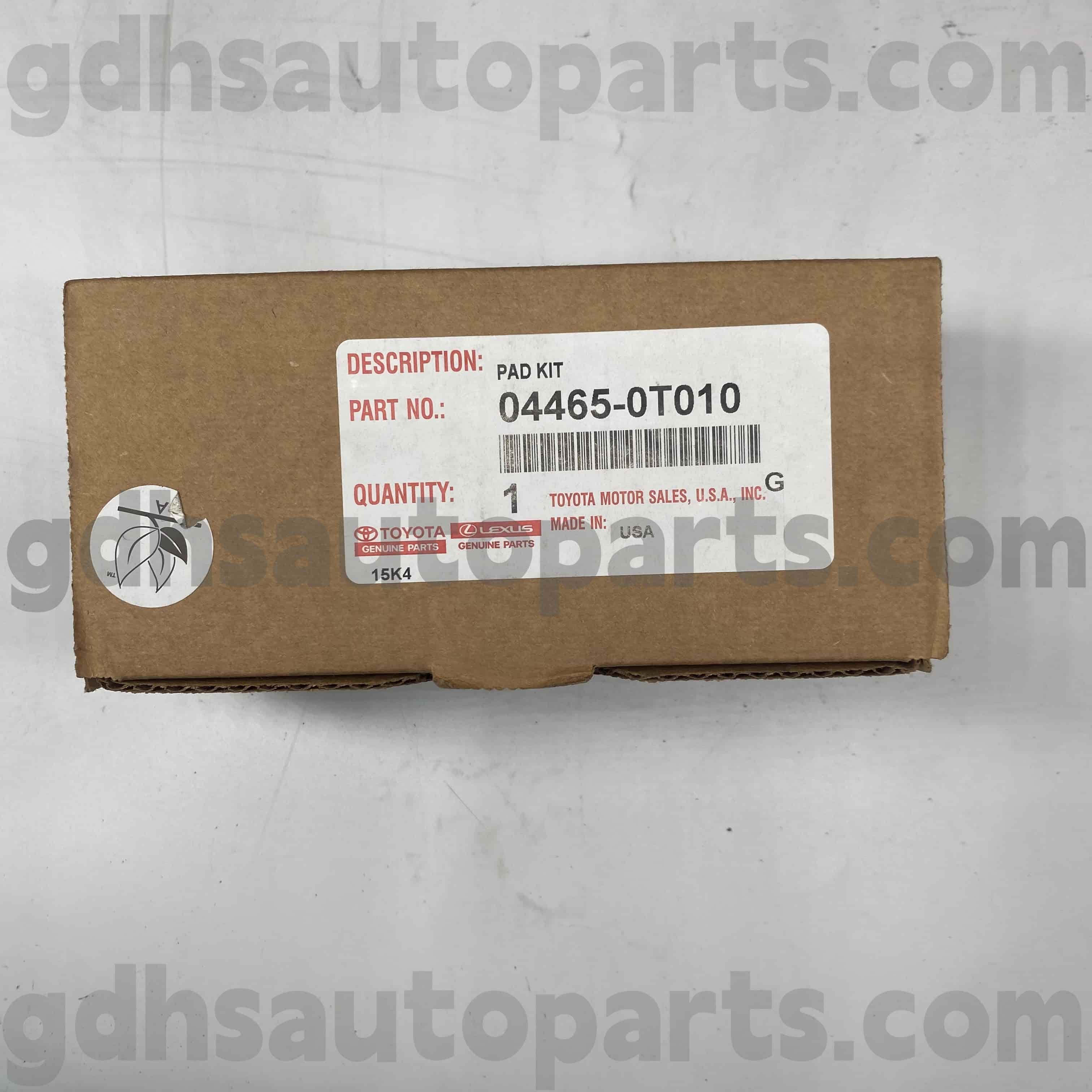 04465-0T010 Toyota Genuine Parts Front Brake Pads for VENZA Chassis NO. AGV1# GGV1#