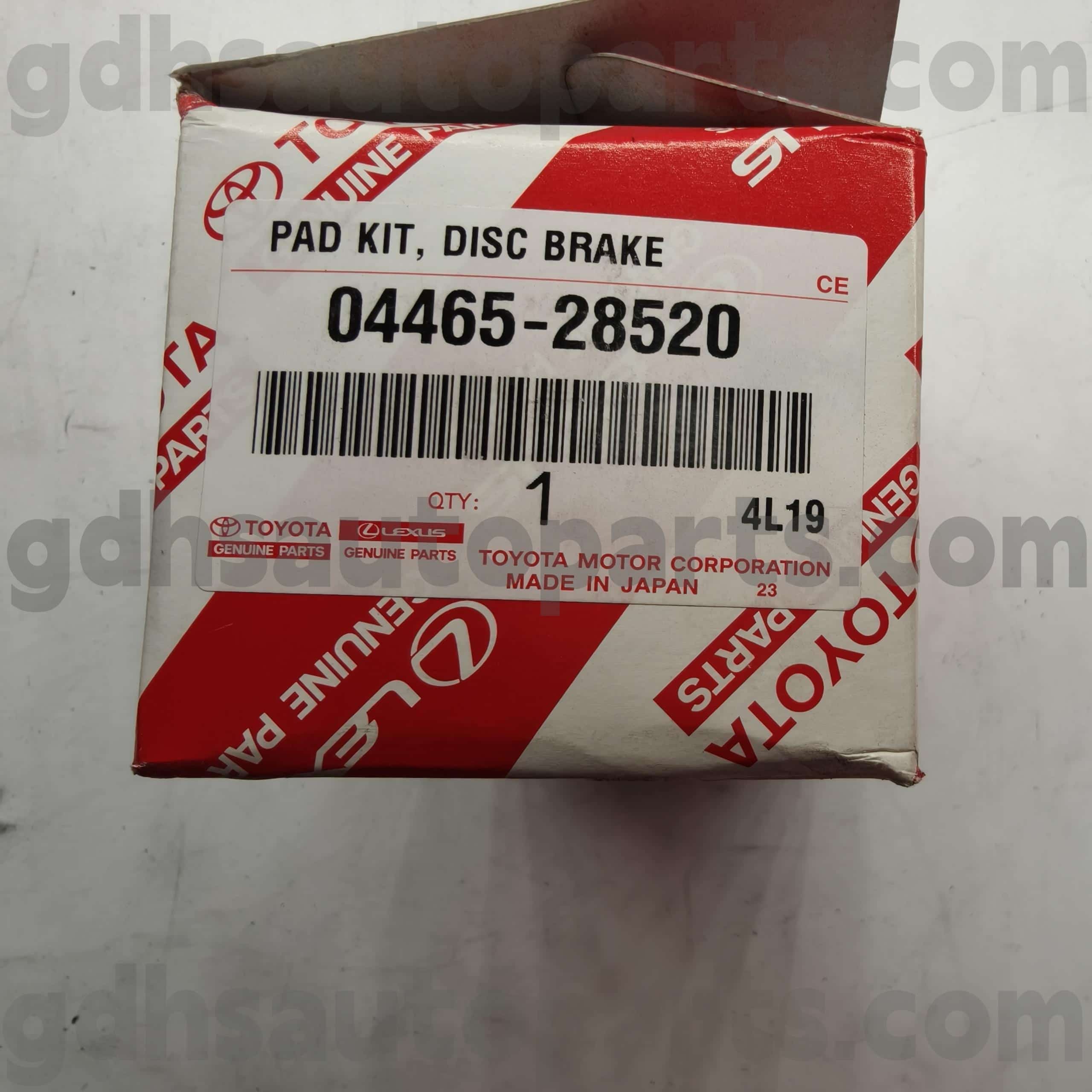 04465-28520 Toyota Genuine Parts Front Brake Pads for PREVIA, ALPHARD, PREVIA, ESTIMA Chassis NO. GGH30