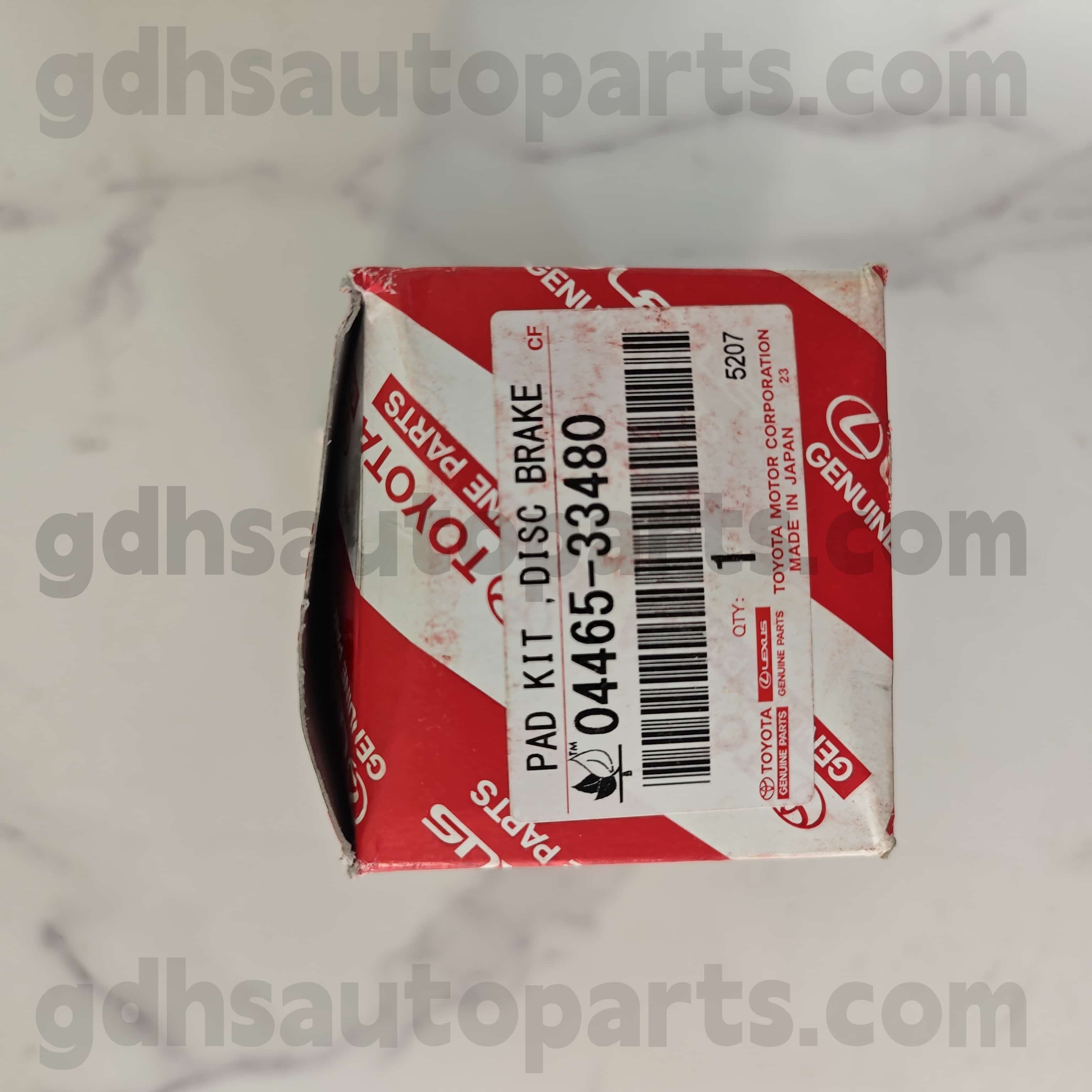 04465-33480 Toyota Genuine Parts Front Brake Pads for VENZA、LEXUS UX300E、 HARRIER、 NOAH/VOXY、 LEXUS ES350/300H Chassis NO. AXVH70