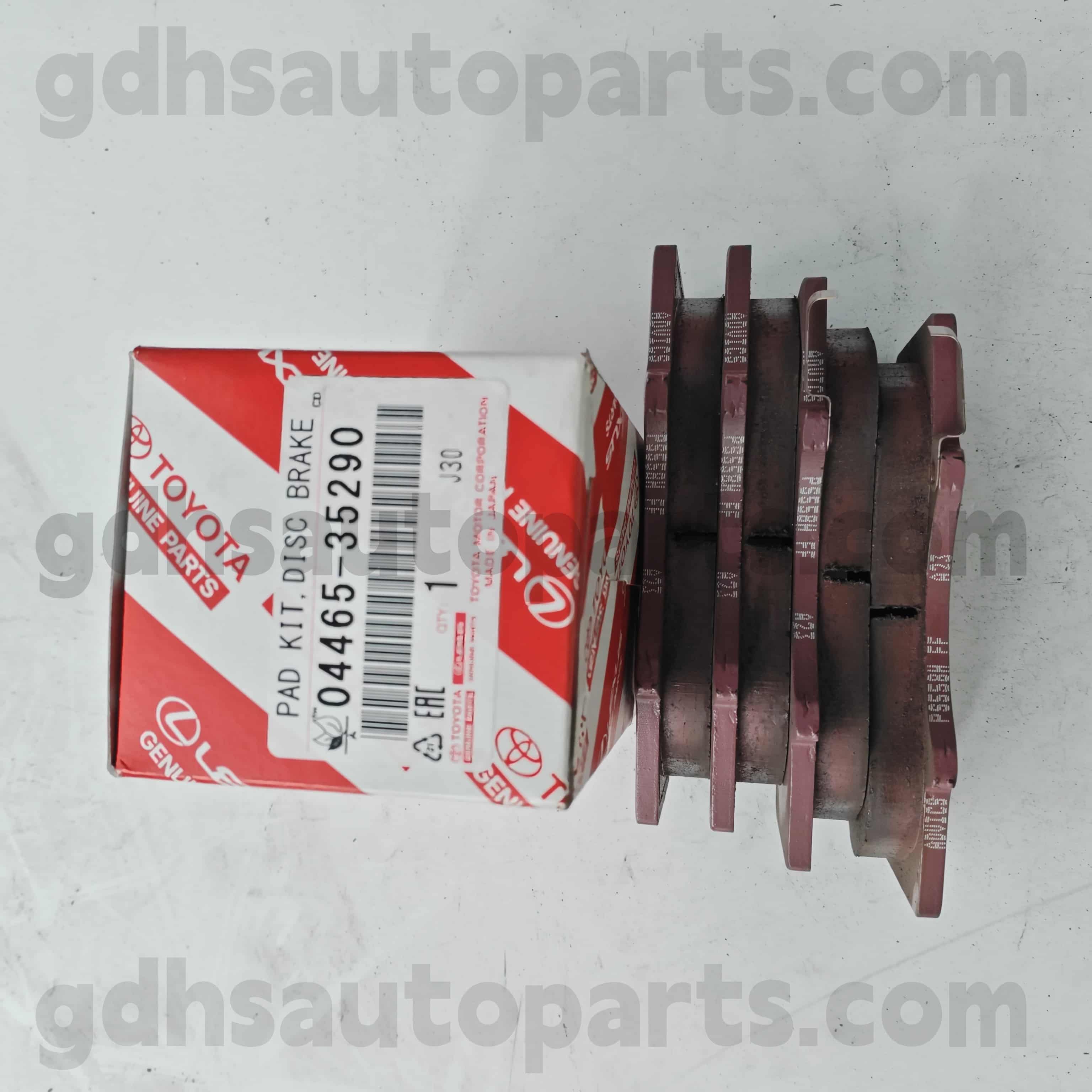 04465-35290 Toyota Genuine Parts Front Brake Pad for LAND CRUISER PRADO、FORTUNER、FJ CRUISER、HILUX、 SEQUOIA Chassis NO.GRJ12#,KDJ120,KZJ120,LJ12#,RZJ12#,TRJ12#..ARL,GCC,GEN