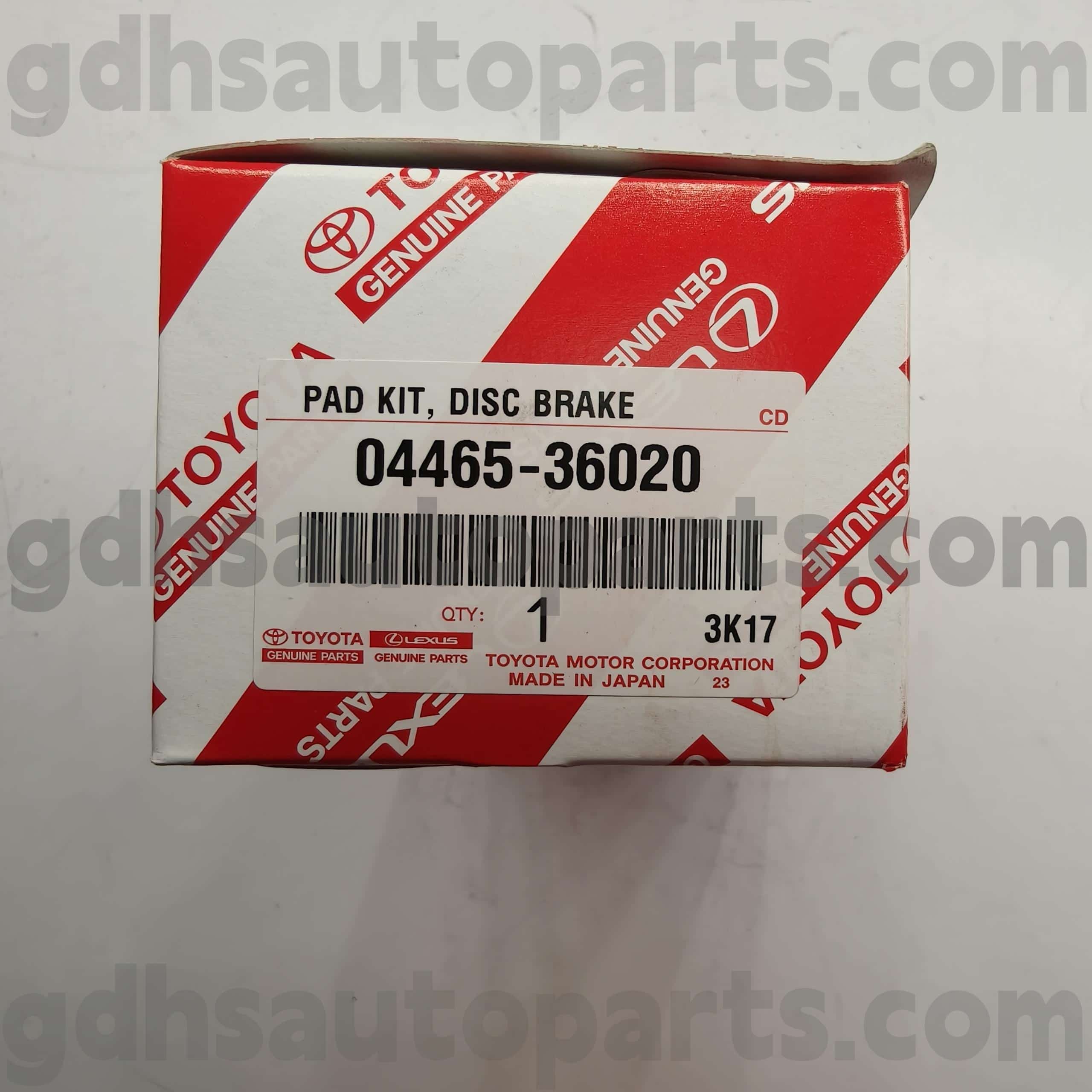 04465-36020 Toyota Genuine Parts Front Brake Pads for COASTER Chassis NO. HZB RZB# BB4#