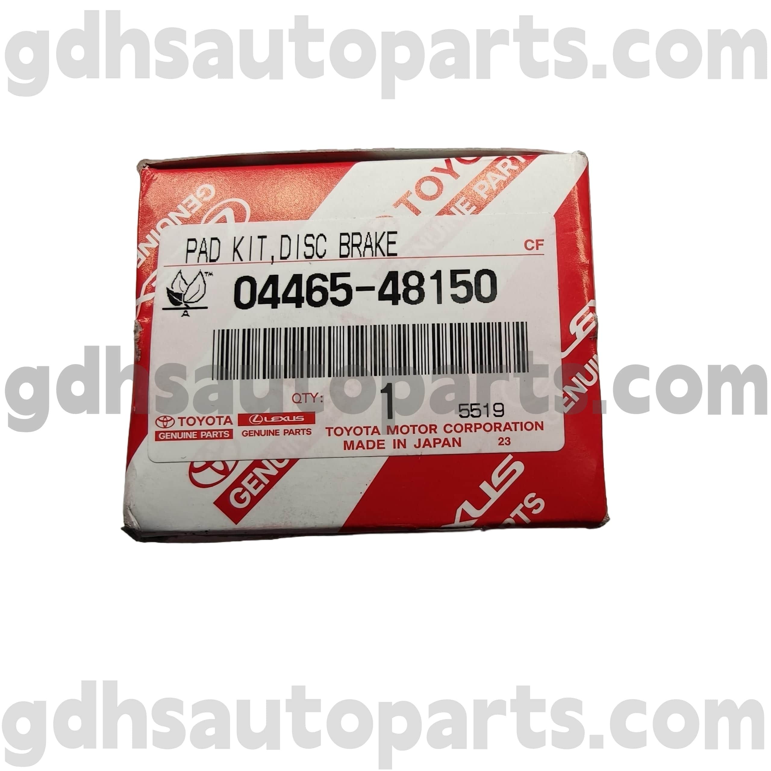 04465-48150 Toyota Genuine Parts Front Brake Pads for HARRIER/HYBRID, ALPHARD Chassis NO. AYH30