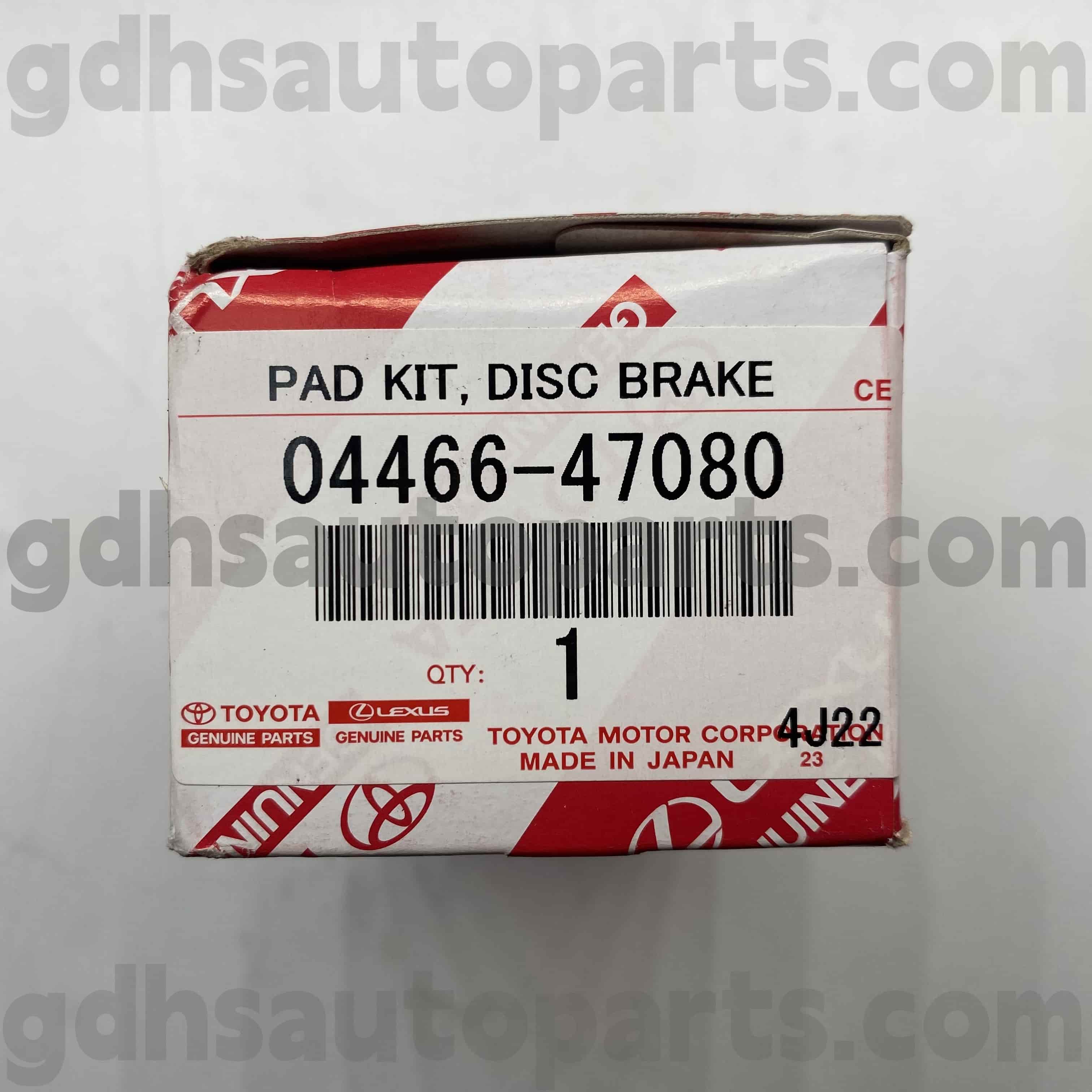 04466-47080 Toyota Genuine Parts Rear Brake Pads for COROLLA, AURIS, PRIUS Chassis NO. ZRE182 ZRE181