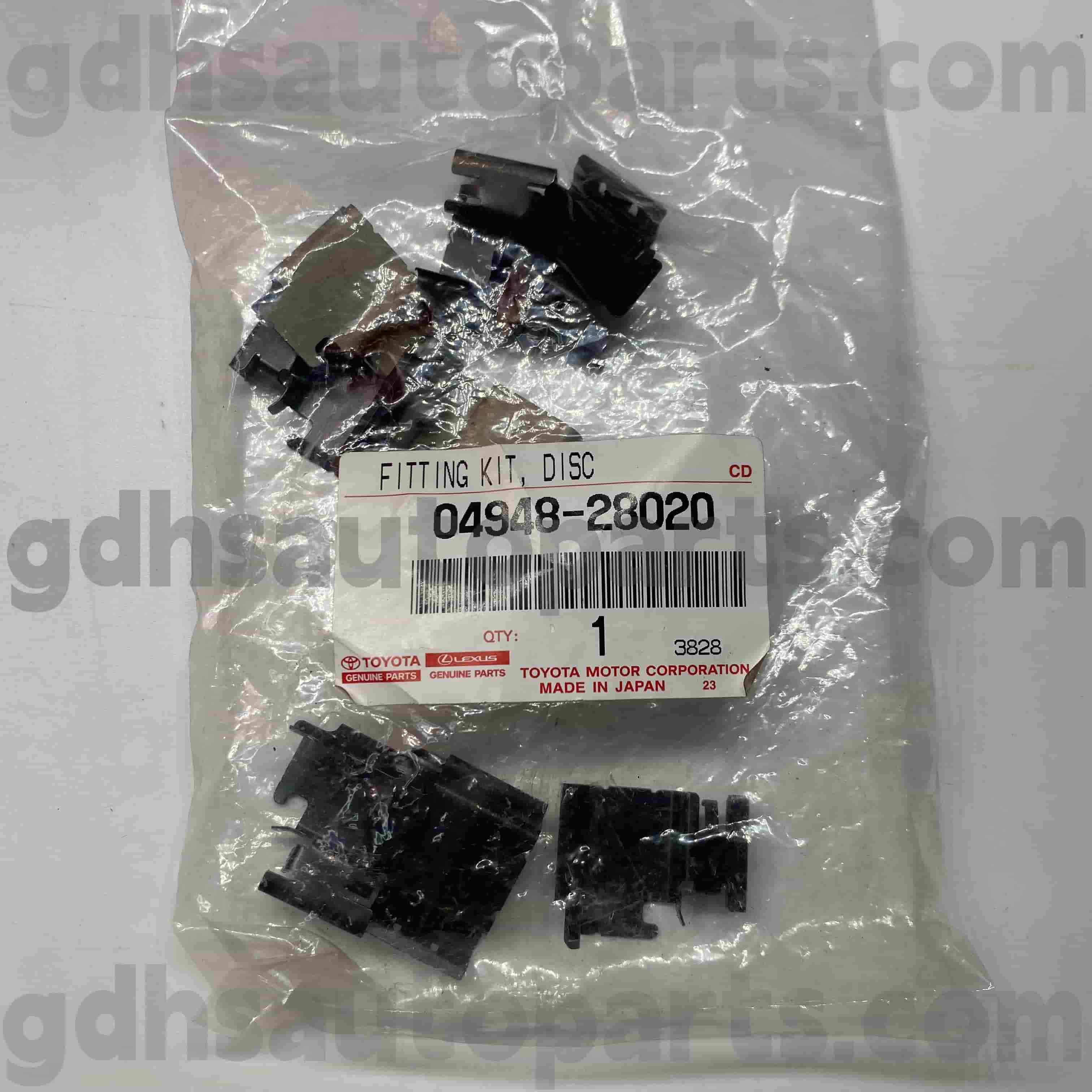 04948-28020 Toyota Genuine Parts Brake pad repair kit for PREVIA, ALPHARD, PREVIA, ESTIMA Chassis NO. GGH20