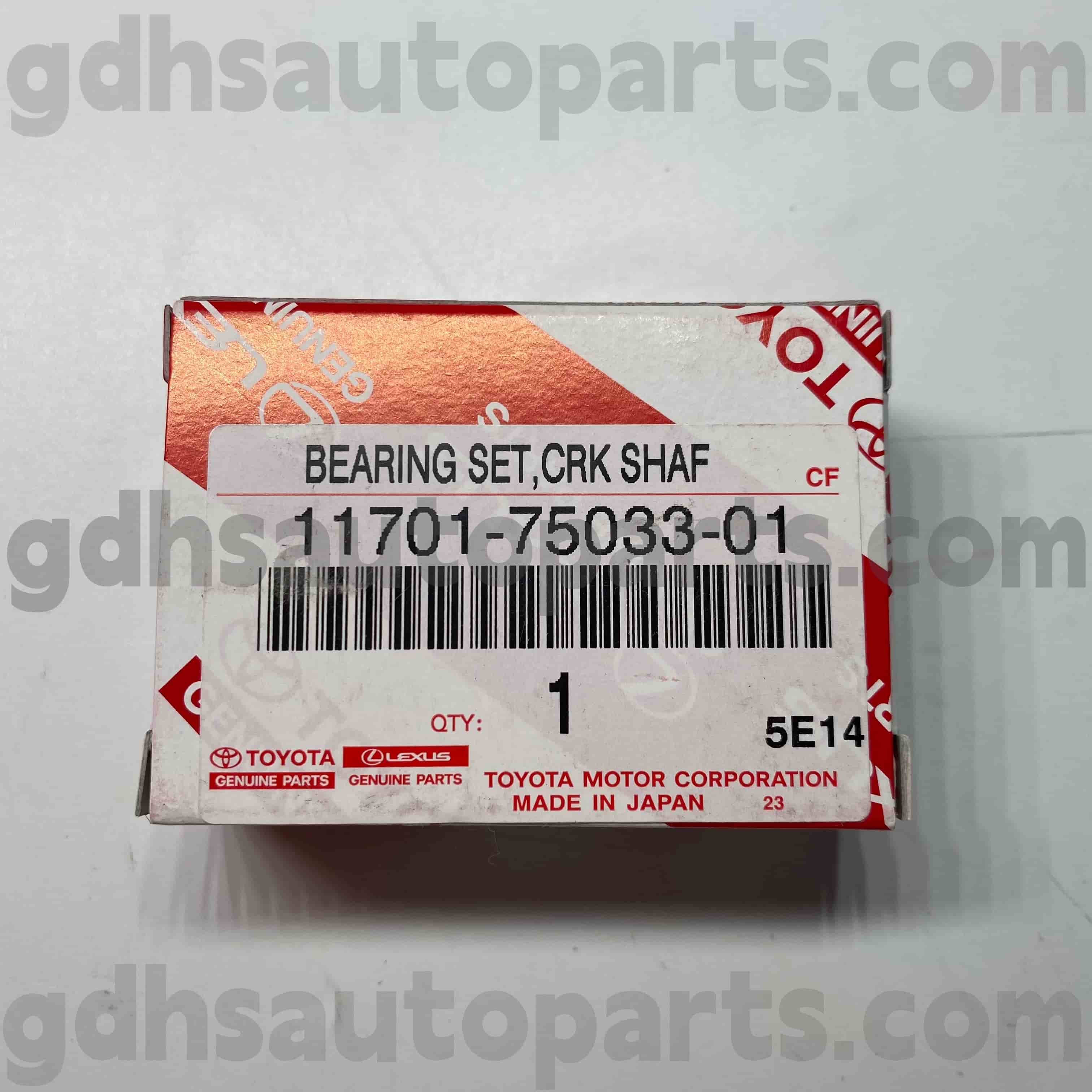 11701-75033-01 Toyota Genuine Parts Crankshaft Bearing for COASTER, LAND CRUISER PRADO, TACOMA Chassis NO.TRJ152