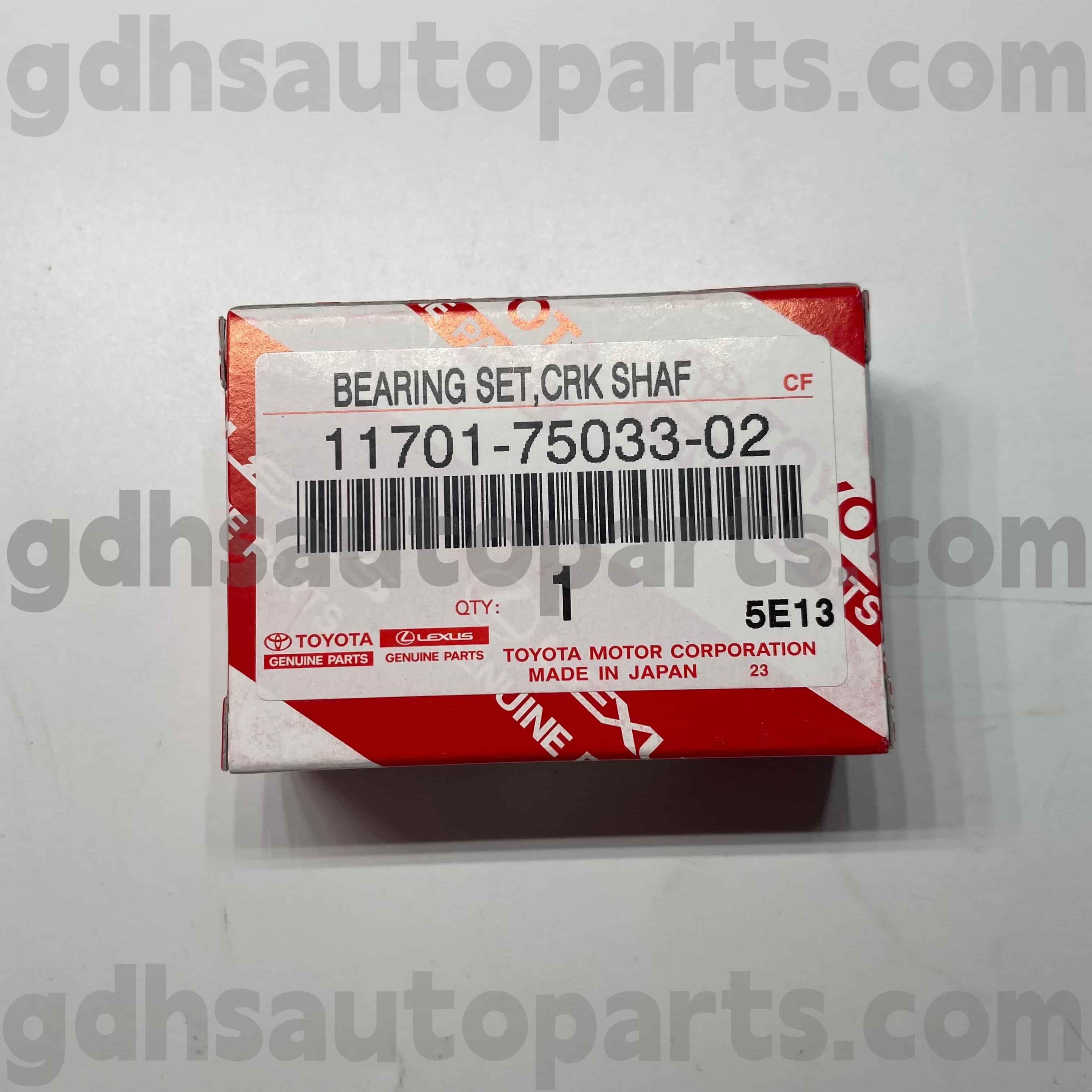 11701-75033-02 Toyota Genuine Parts Crankshaft Bearing for COASTER, LAND CRUISER PRADO, TACOMA Chassis NO.TRJ152