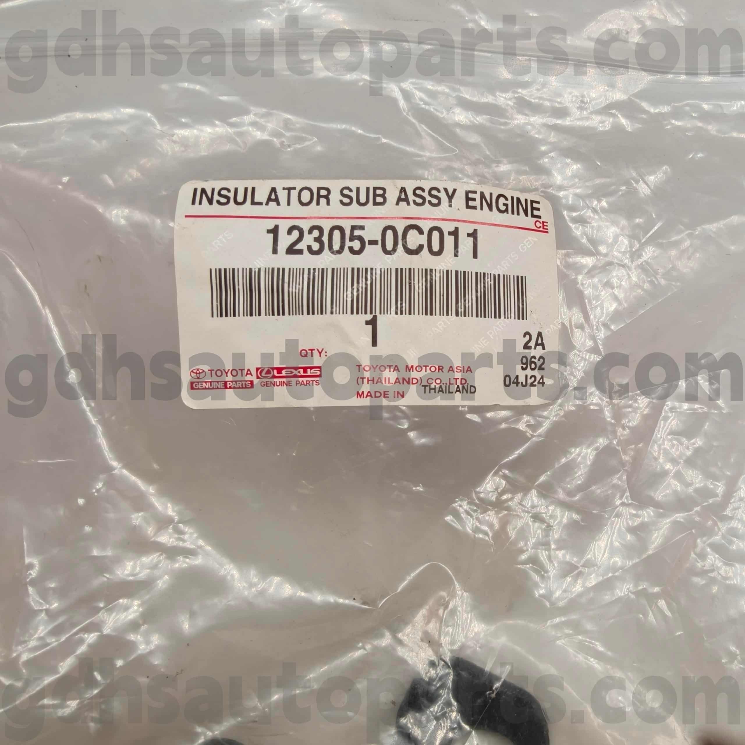 12305-0C011 Toyota Genuine Parts Right Engine Mount for HILUX, FORTUNER Chassis NO.TGN51