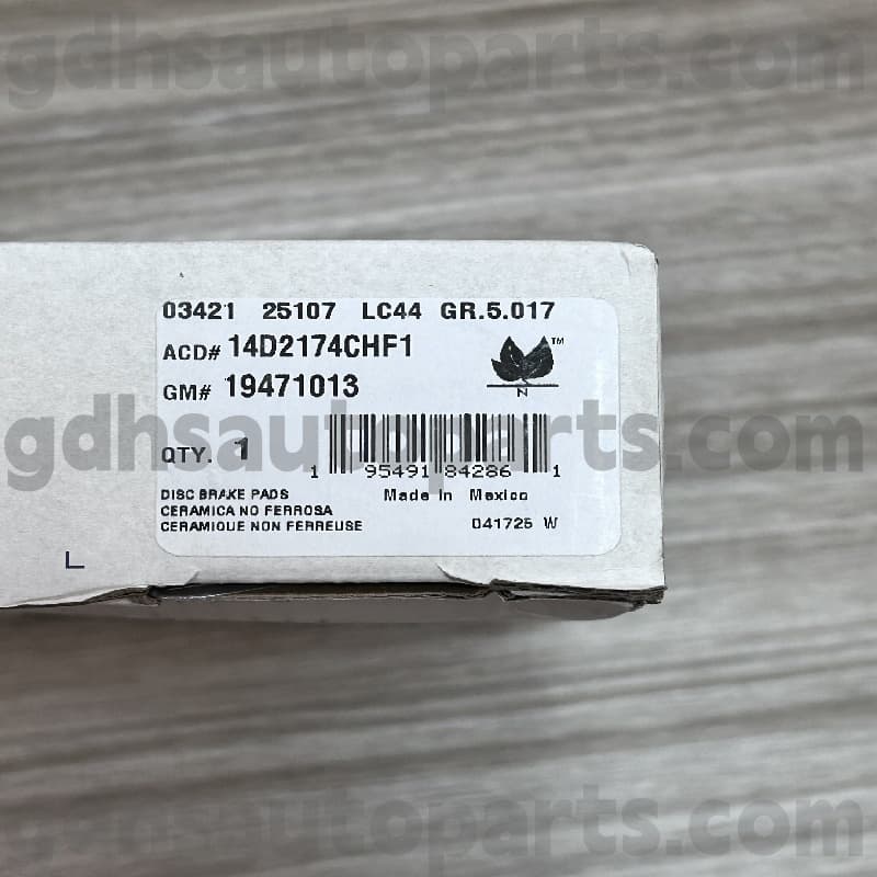 14D2174CHF1 ACDELCO brake pad for Escalade OE NO.19241013