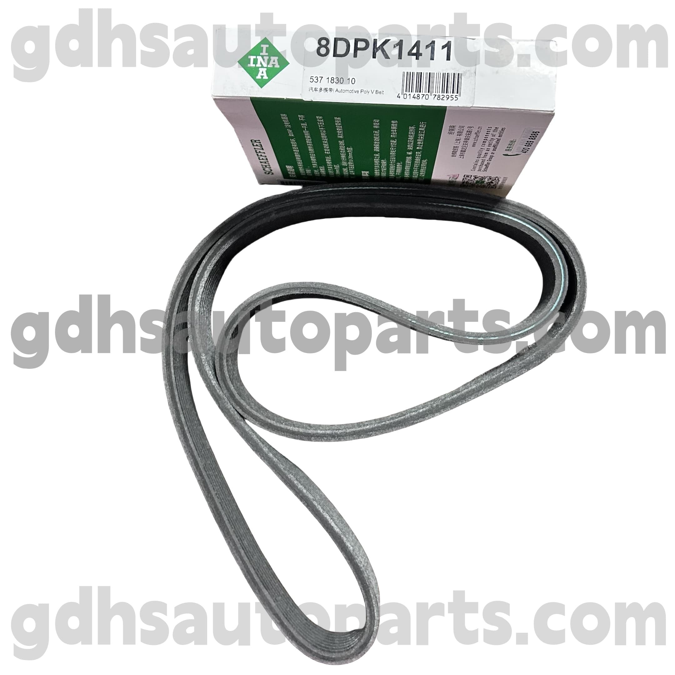 5371830100 Schaeffler INA Supercharger Drive Belt for Jaguar XJ, Jaguar XF, Jaguar XE, Jaguar XK, F-TYPE,  F-PACE OE NO. C2D39175
