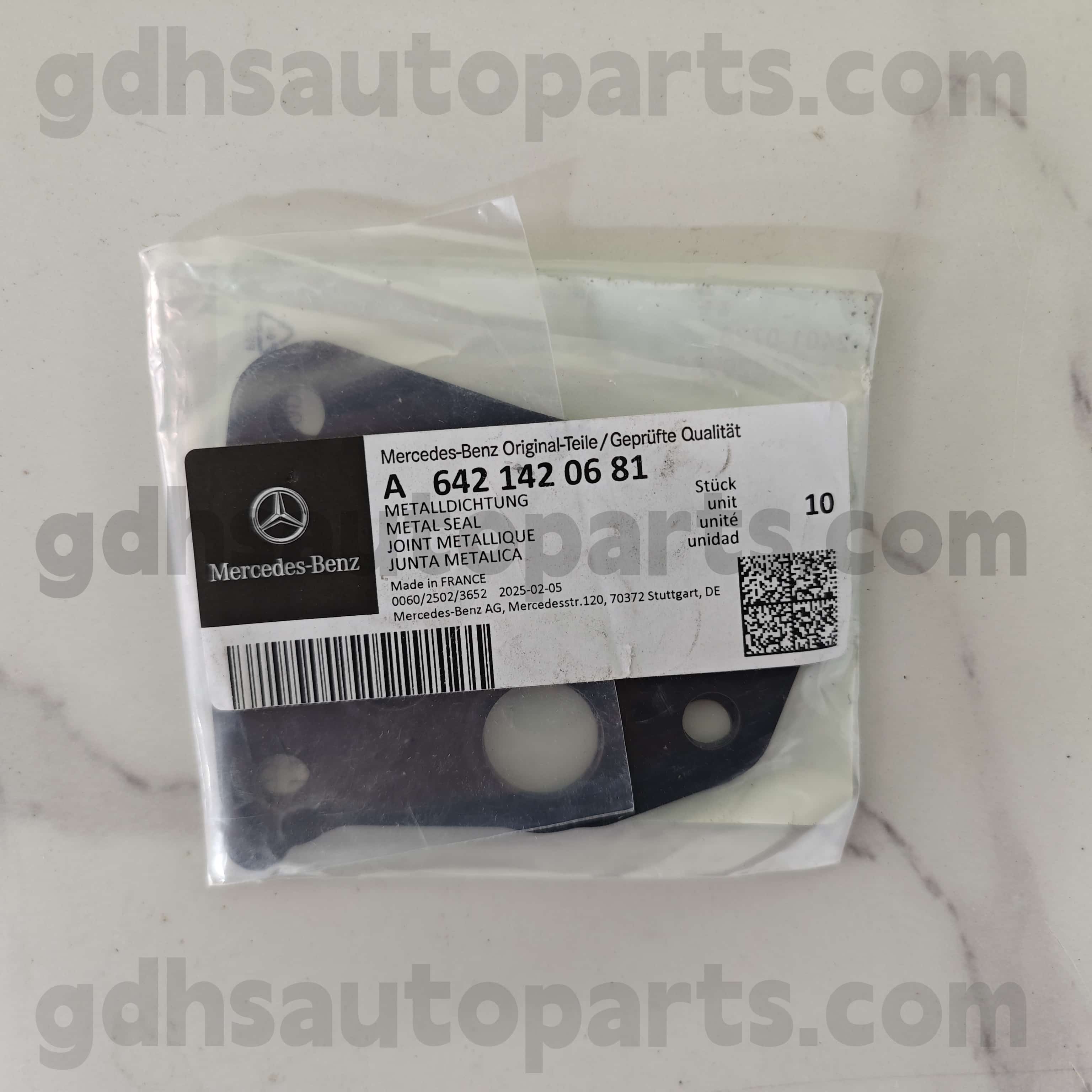 A 642 142 06 81 Mercedes-Benz Genuine Parts Turbocharger O-Ring for 642855 OM642， 642890 OM642，642820 642，642868 OM642，642887 OM642