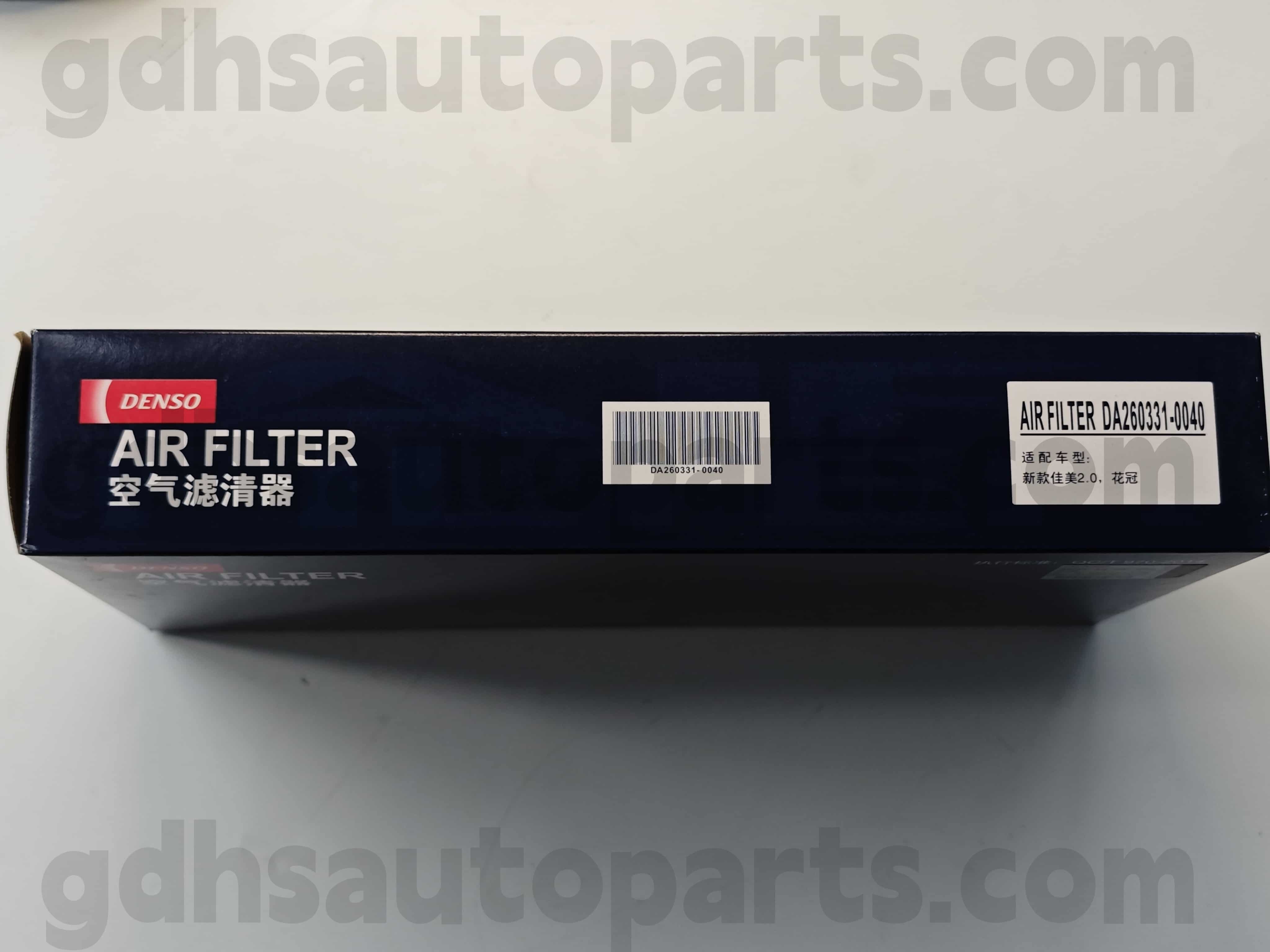 DA260331-0040 Toyota Genuine Parts Air Filter for COROLLA Chassis NO. 1ZZFE..ZZE122 OE NO. 17801-0D050